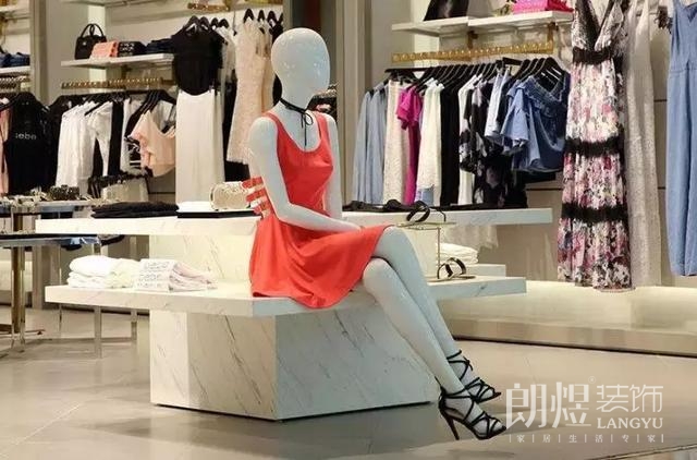 店铺货架层板照明设计效果图