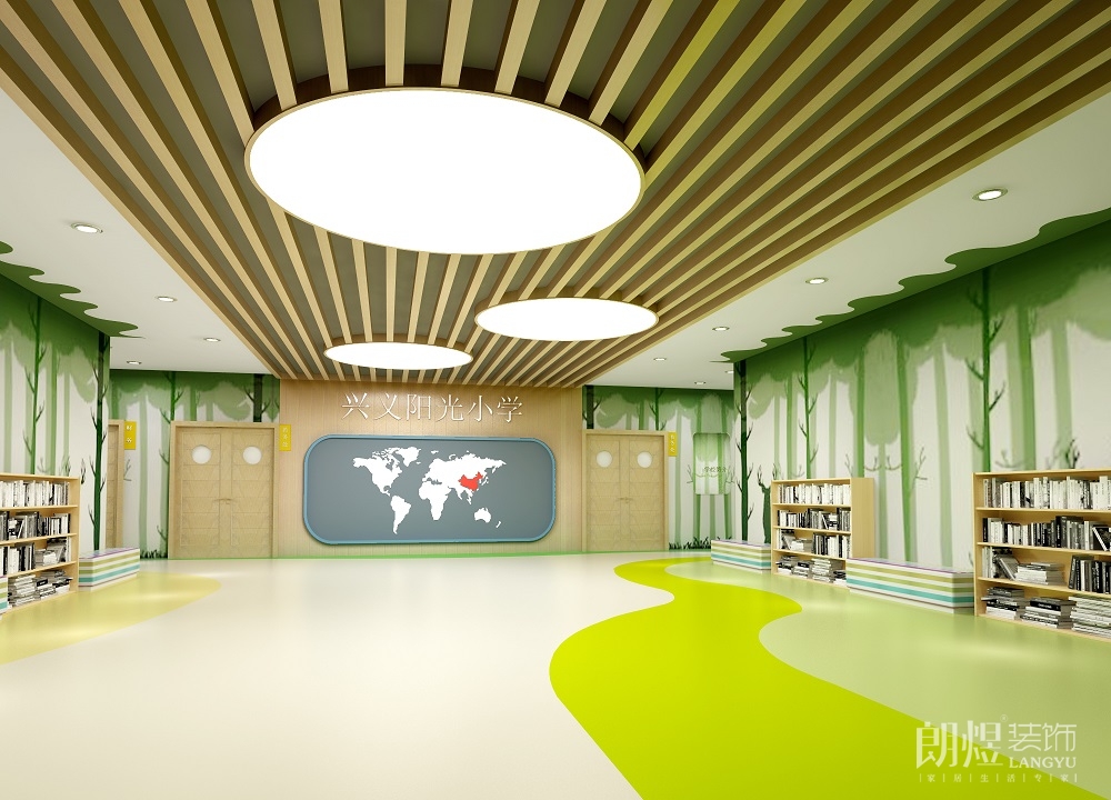 学校教学楼大堂装修效果图